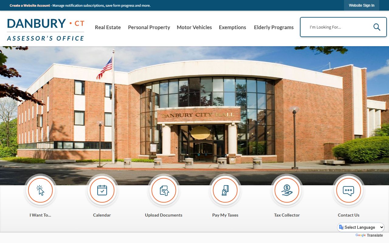 Danbury Property Tax Records reference screenshot