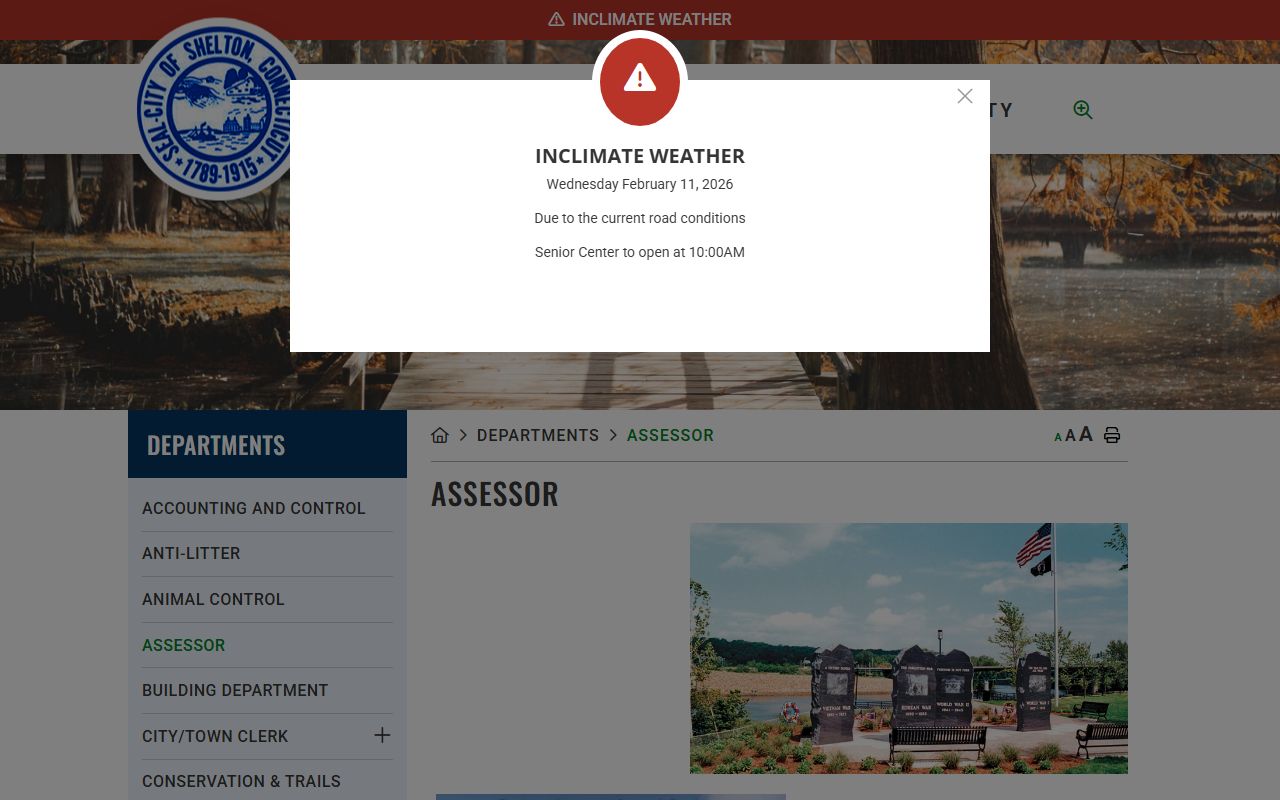 Shelton Property Tax Records reference screenshot