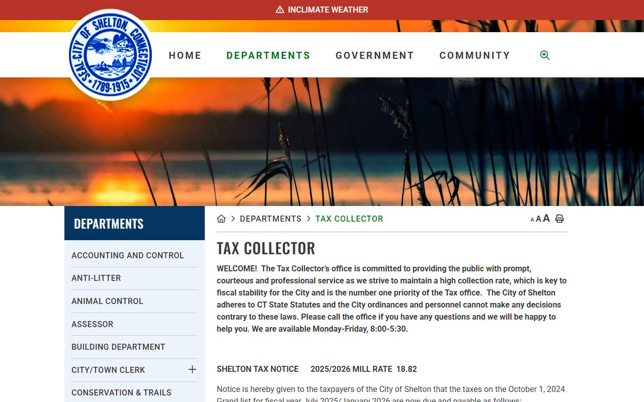 Shelton Property Tax Records reference screenshot