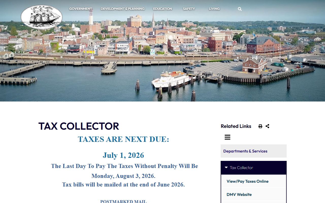 New London County Property Tax Records reference screenshot